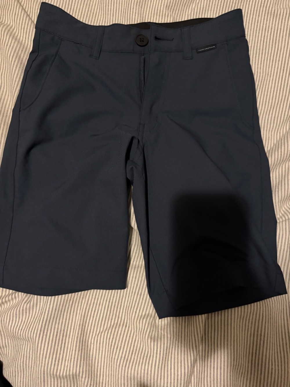 Travis Mathew Navy Performance Flat-Front Kids Shorts